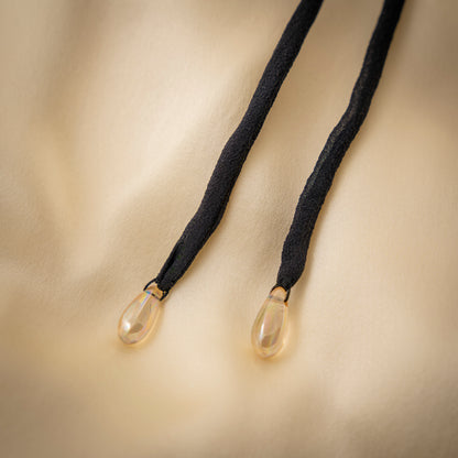 Silk Rouleau Cord (Black/Teardrop)