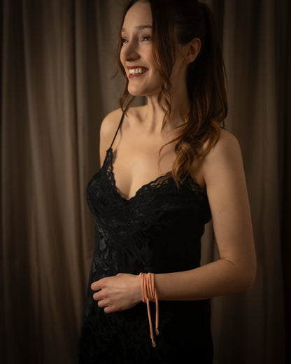 Silk Rouleau Cord (Peach/Teardrop)